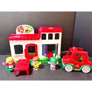 fisher-price Little People Playset We Deliver Pizza Place Delivery truck set